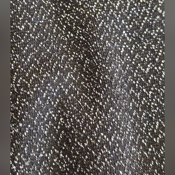 Retro sleeveless cocktail swing dress, black threaded with silver,, XL - Picture 5 of 16